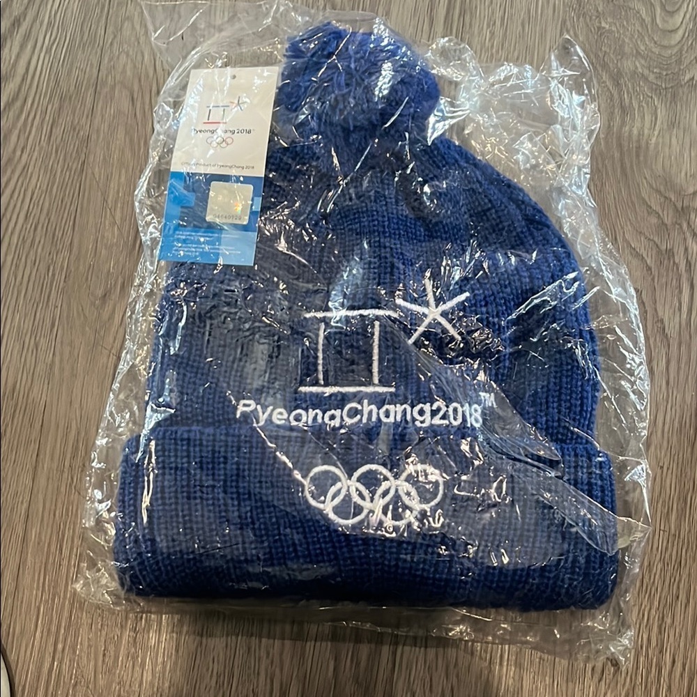 Blue beanie 2018 Olympics